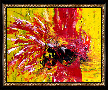Cock On A Mission - Oil on Board