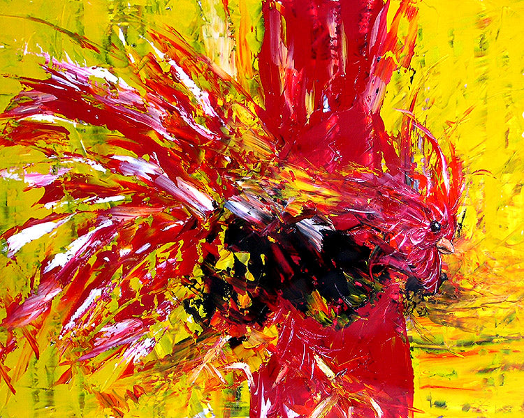 Cock On A Mission - Oil on Board