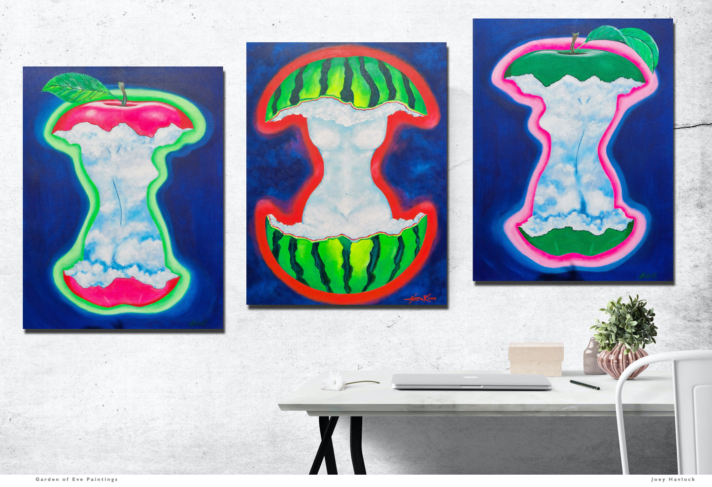 MELONY - Metal Print, Limited Edition 9" x 12" - GARDEN OF EVE - Surrealism by Joey Havlock