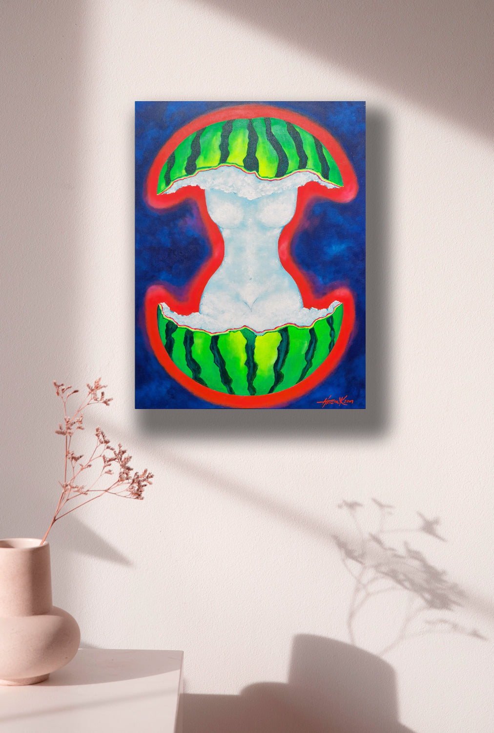 MELONY - Metal Print, Limited Edition 9" x 12" - GARDEN OF EVE - Surrealism by Joey Havlock