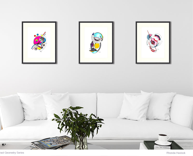 CHALICE - Original Drawing - Abstract Geometry by Rhonda Havlock