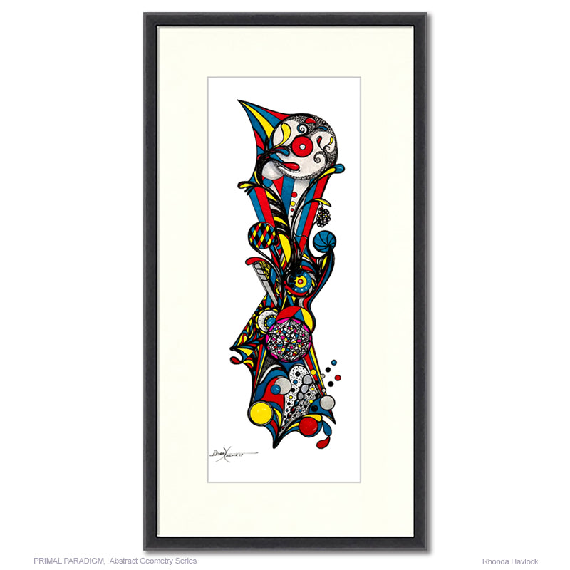 PRIMAL PARADIGM - Original Drawing - Abstract Geometry by Rhonda Havlock