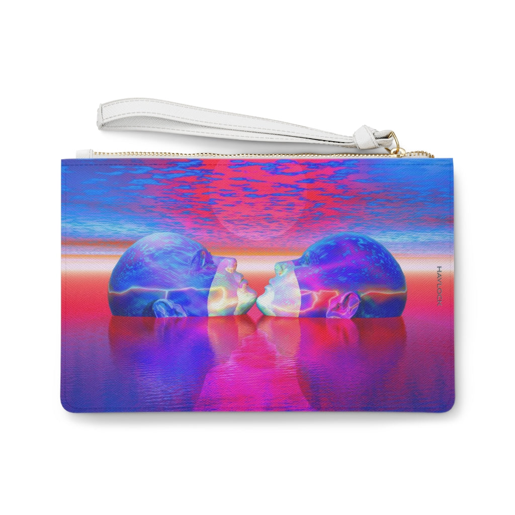 Captured Calm Mind Kiss - Vegan Leather Clutch Bag