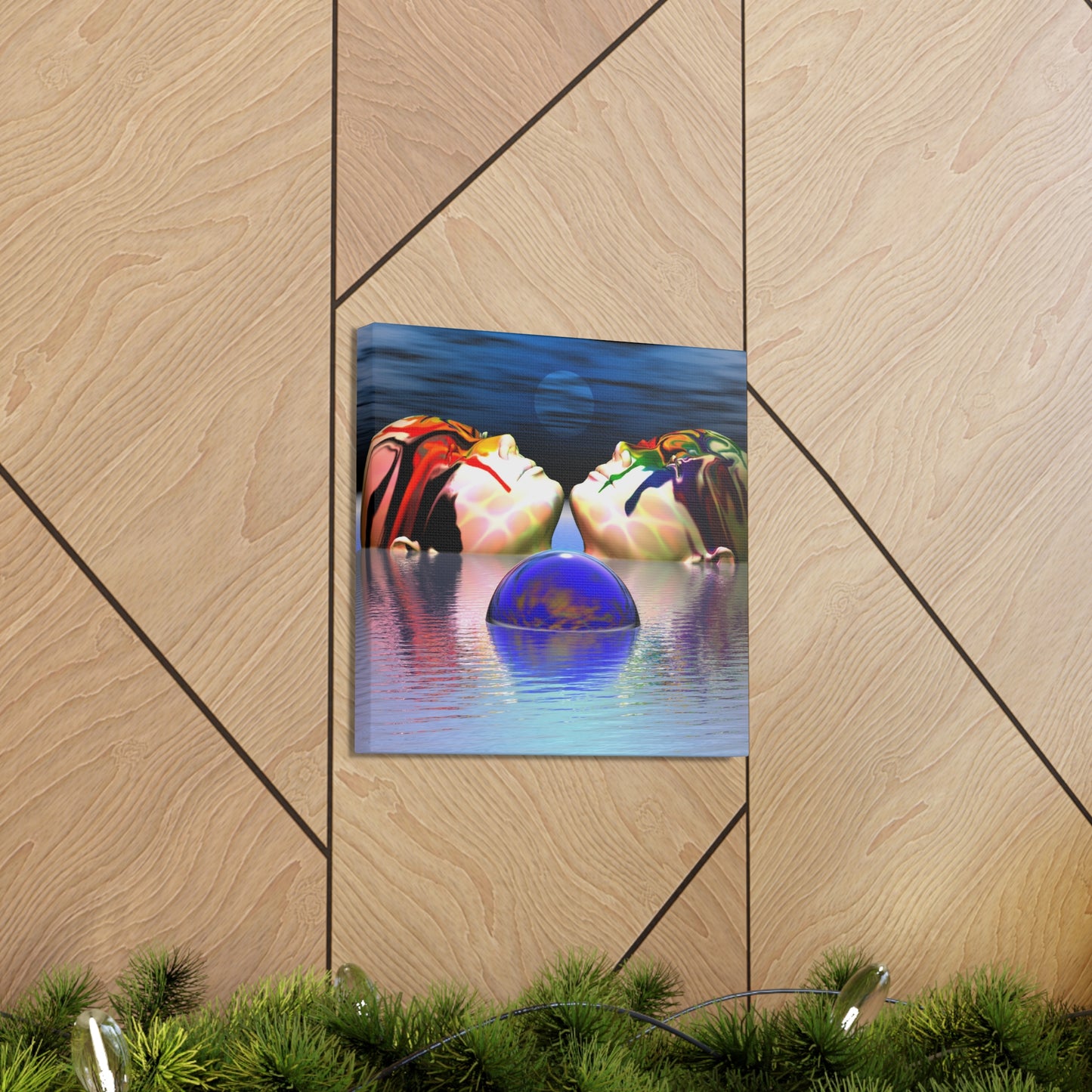 Exotique Mind Twins - Canvas, Gallery Wrapped -  12" x 12" x 1.25" - Master Minds Series - Ready to Hang!