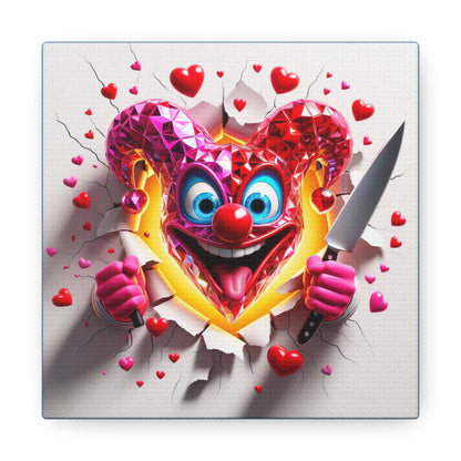 Foolsfacets Crystal Jesters Blade Dance - GnomePOP Jester - 6x6 Canvas Gallery Wrap POP - Thick & Ready to Hang!