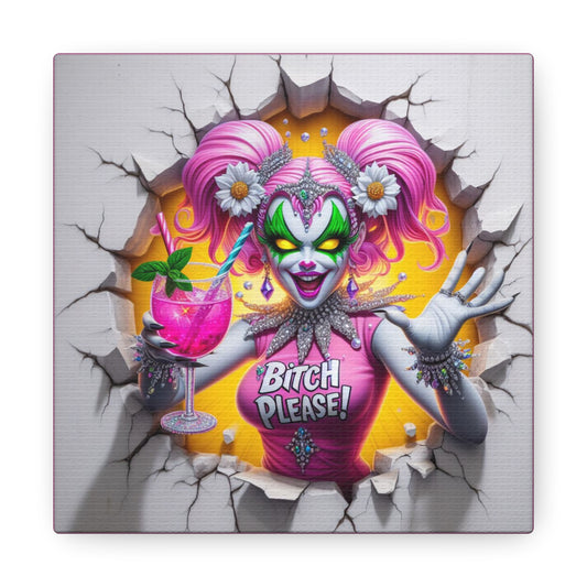 Anemone The Perfectionist - GnomePOP Jester - 6x6 Canvas Gallery Wrap POP - Thick & Ready to Hang!