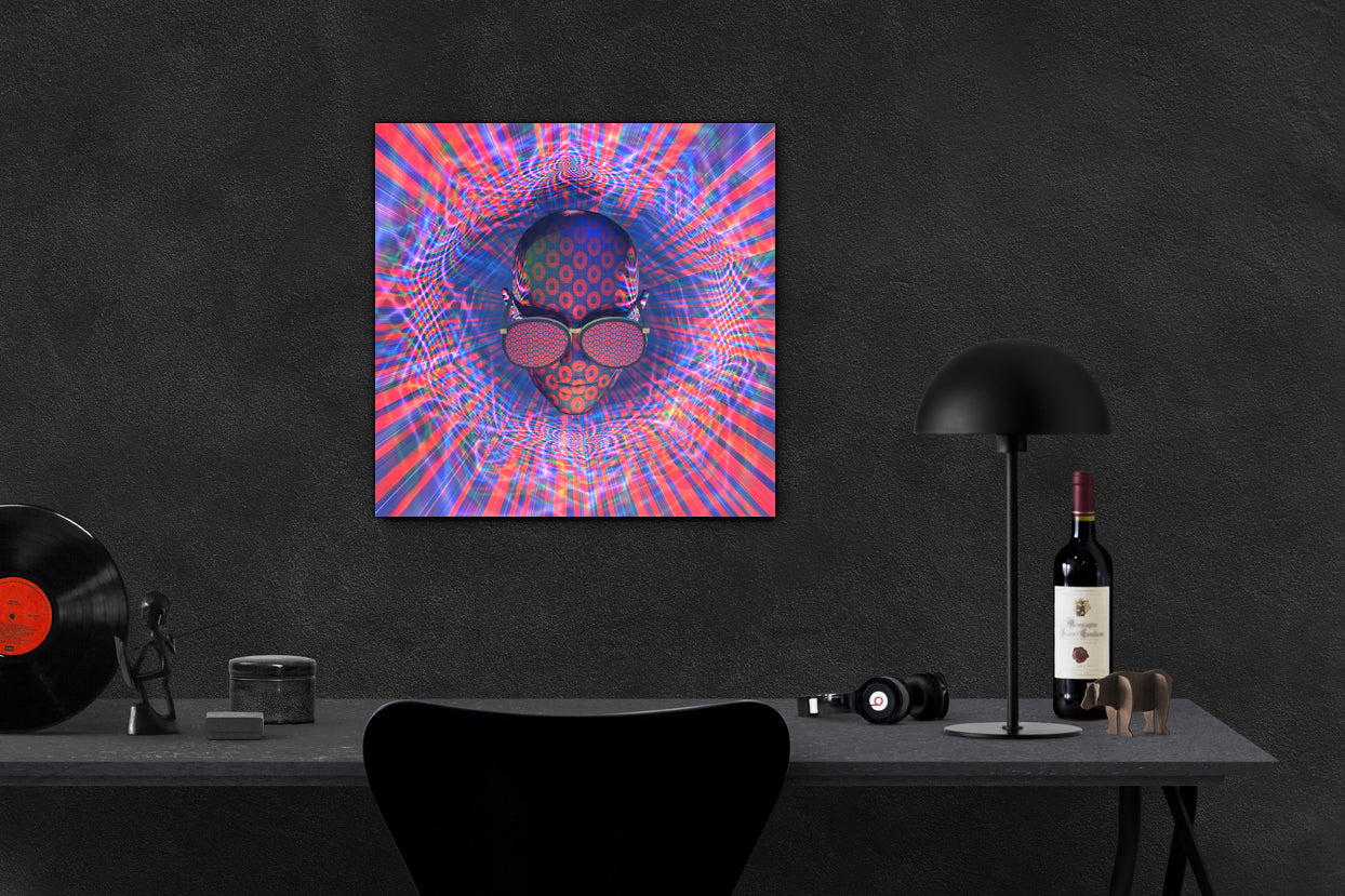 Unwind the Blotted Wormhole of the Donut Mind Mango - Master Minds - Metal Print, Limited Edition 12" x 12" - HAVLOCK