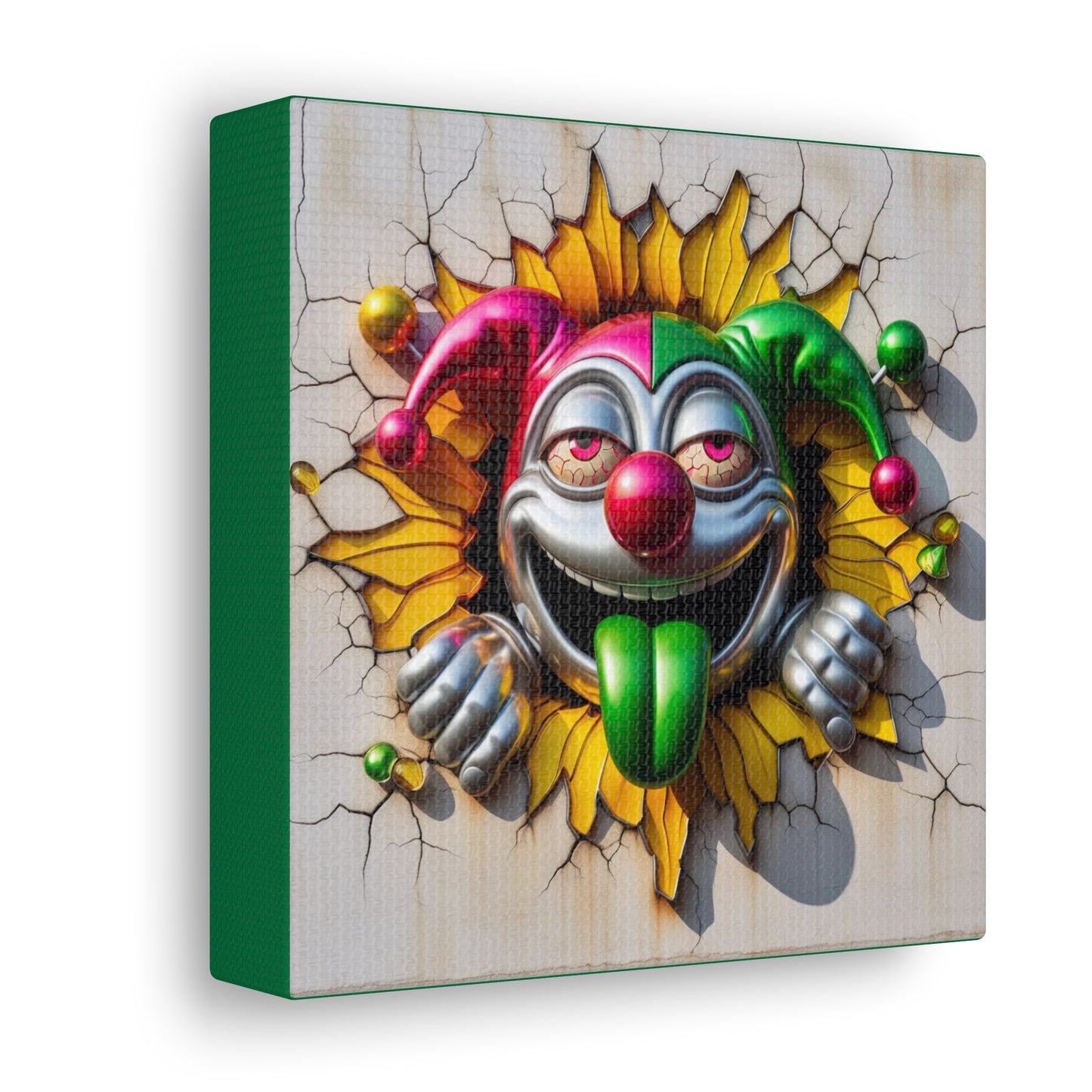 Jester Jewel Jinx's  Captivating Carnival - GnomePOP Jester - 6x6 Canvas Gallery Wrap POP - Thick & Ready to Hang!