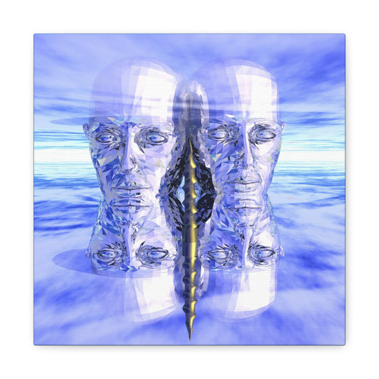 Minds Merged In Mirrorment - Canvas, Gallery Wrapped -  12" x 12" x 1.25" - Master Minds Series - Ready to Hang!