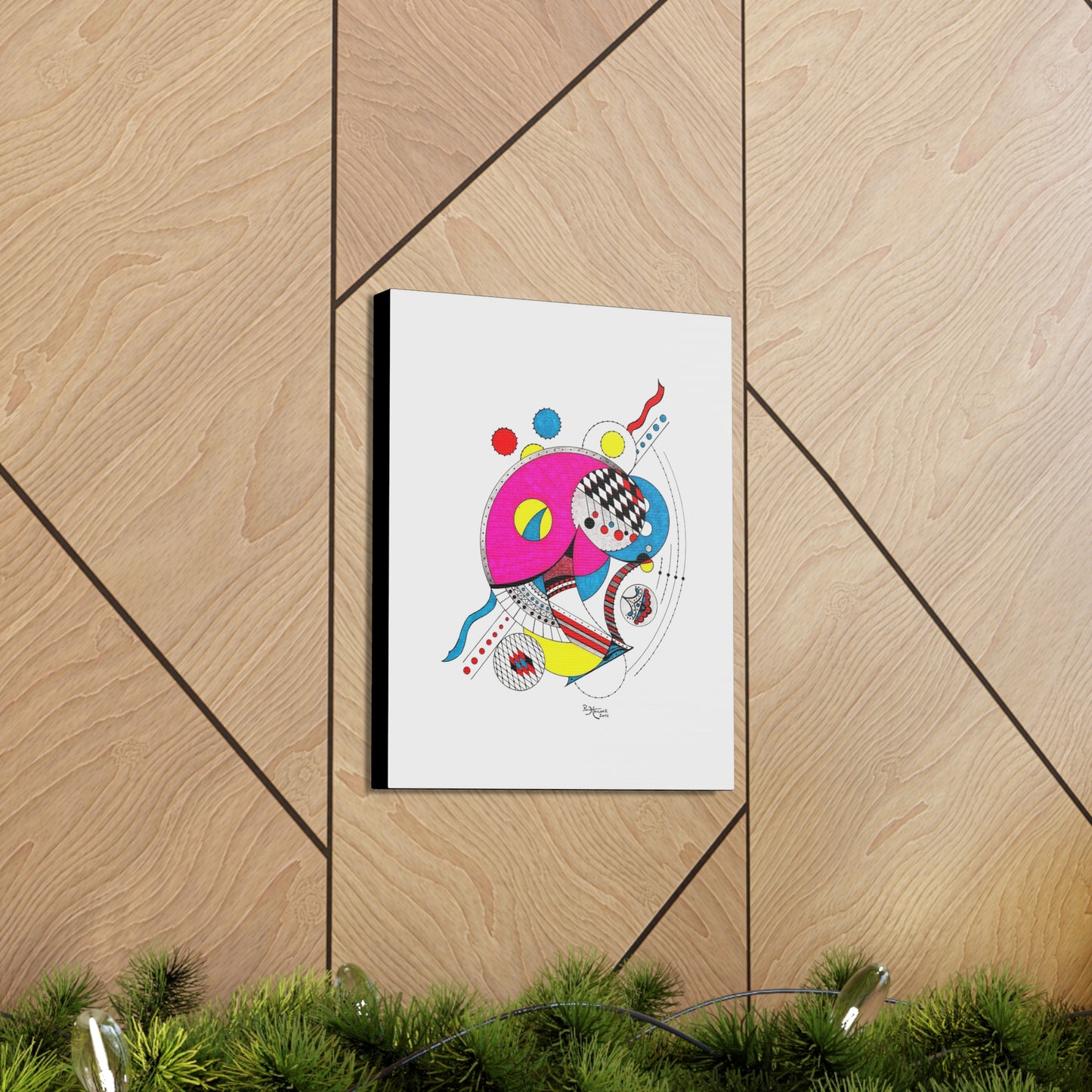 Craving - Canvas, Gallery Wrapped -  11" x 14" x 1.25" - Abstract Geometry Series - Ready to Hang!