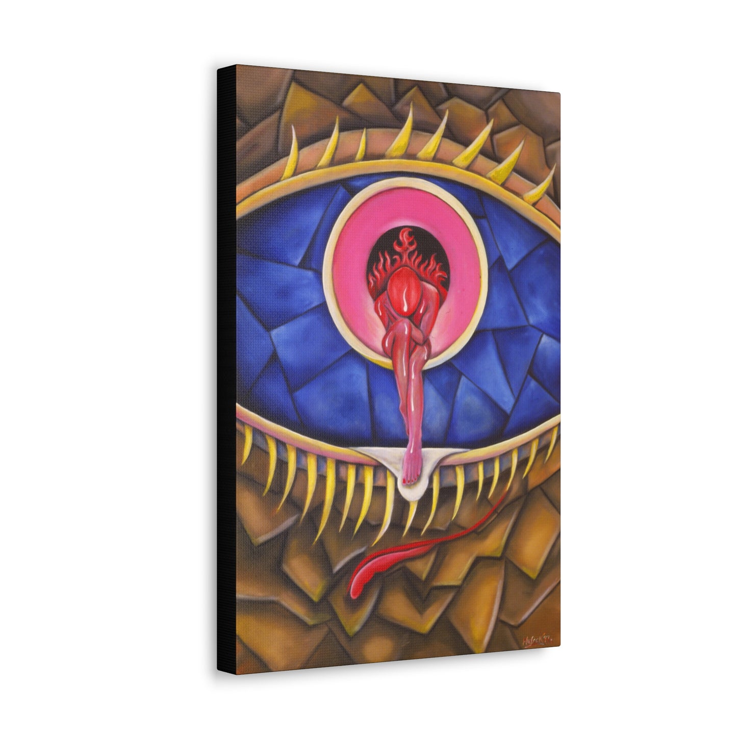 Blood, Sweat & Tears - Canvas, Gallery Wrapped -  8" x 10" x 1.25" - Surrealism Series - Ready to Hang!