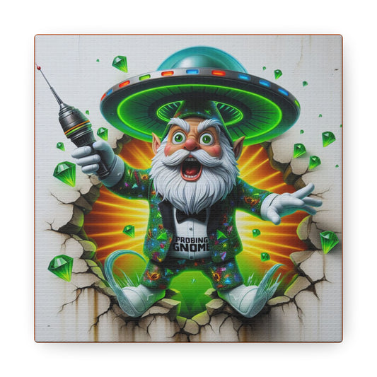 Glax’s Paranormal Probe - GnomePOP Gnome - 6x6 Canvas Gallery Wrap POP - Thick & Ready to Hang!