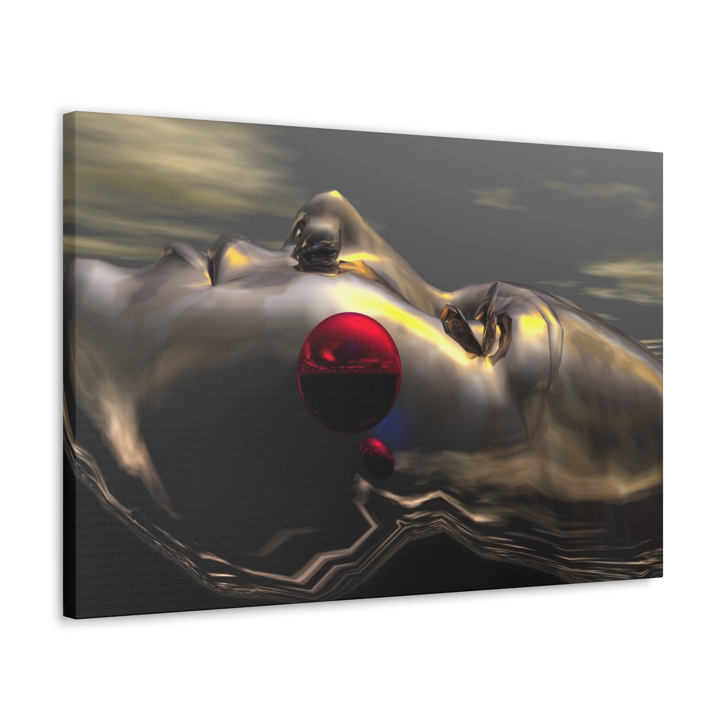 A Quiet Mind Sleeps in Thunder - Canvas, Gallery Wrapped -  30" x 20" x 1.25" - Master Minds Series - Ready to Hang!