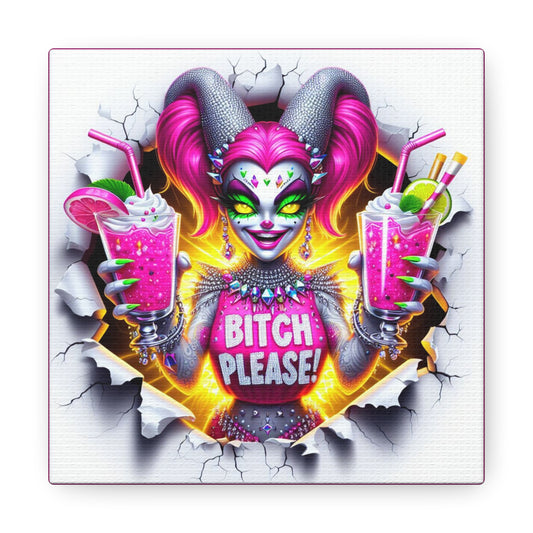 Magnolia The Magnificent  - GnomePOP Jester - 6x6 Canvas Gallery Wrap POP - Thick & Ready to Hang!