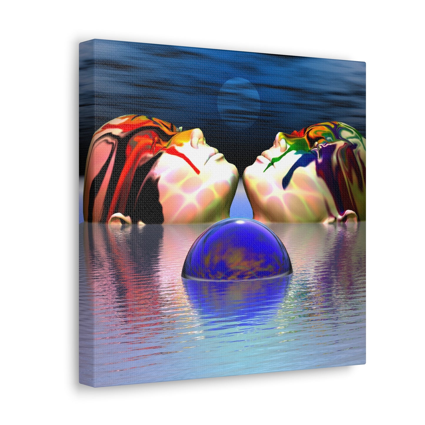 Exotique Mind Twins - Canvas, Gallery Wrapped -  12" x 12" x 1.25" - Master Minds Series - Ready to Hang!