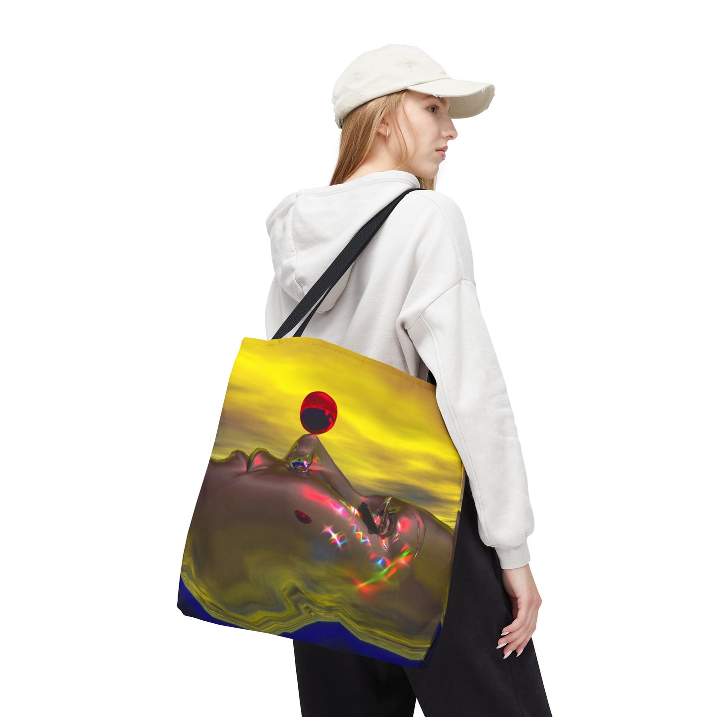 A Quiet Mind Imagining Time - Large 18" Tote Bag