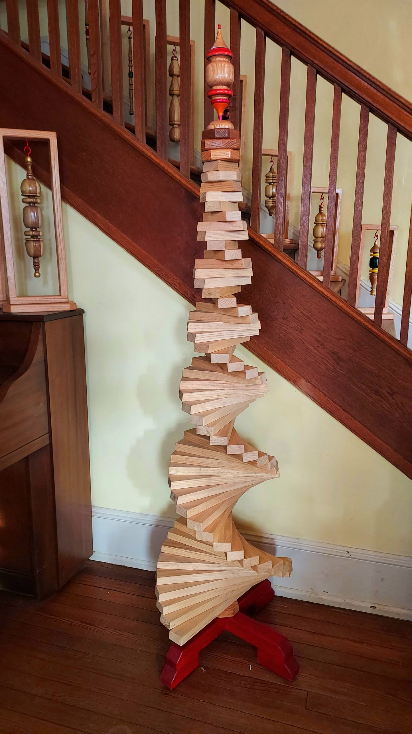 Ivory Oak - Solid Oak Spiral Tree Sculpture