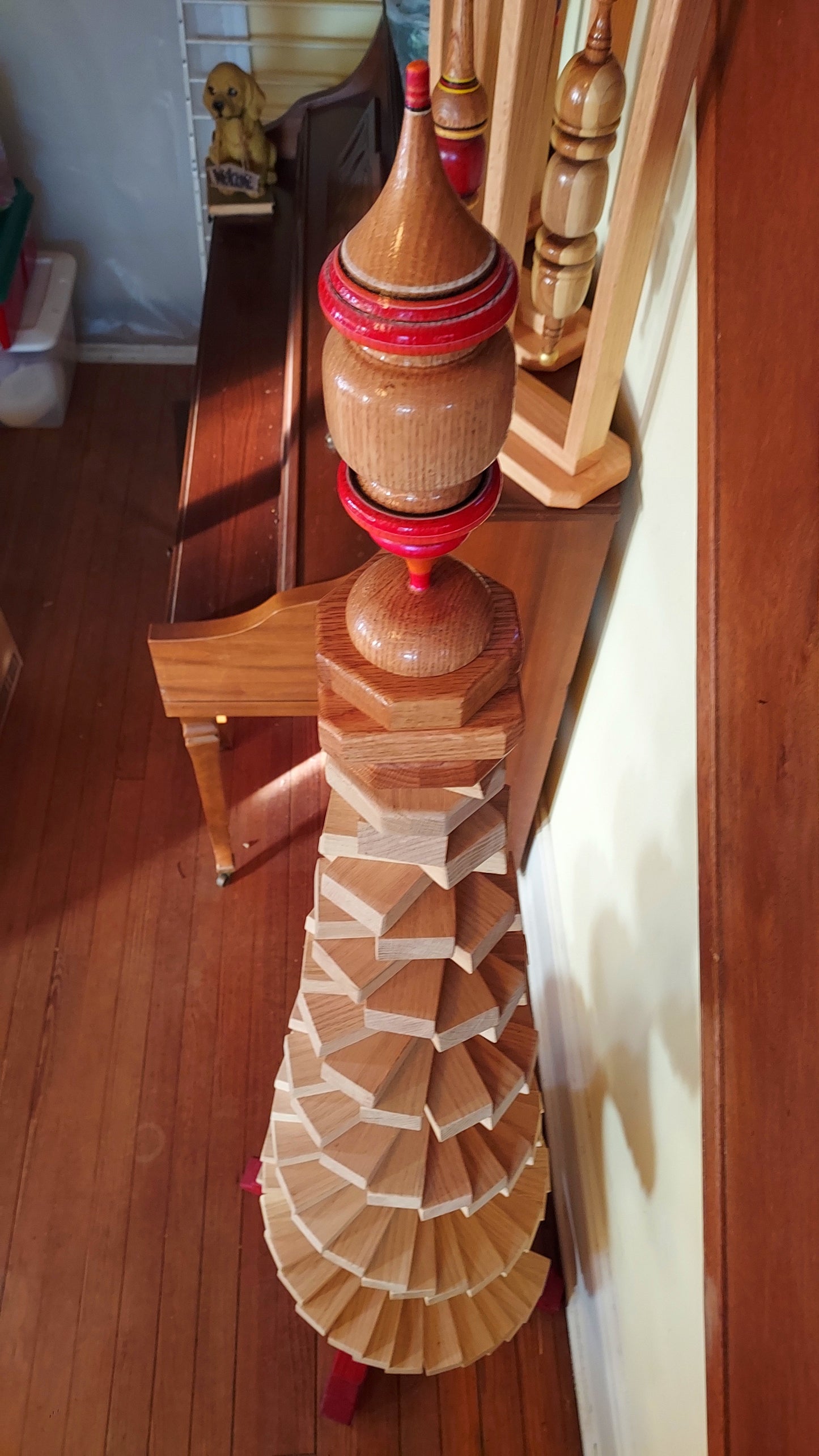 Ivory Oak - Solid Oak Spiral Tree Sculpture