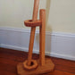 Walking Stick - ZEUS - 49" Red Oak - Red Crocodile grip with custom display stand