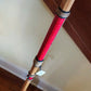 Walking Stick - ZEUS - 49" Red Oak - Red Crocodile grip with custom display stand