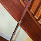 Walking Stick - POSEIDON - 61" White Oak - Brown Crocodile grip with custom display stand