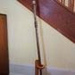 Walking Stick - POSEIDON - 61" White Oak - Brown Crocodile grip with custom display stand