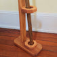 Walking Stick - POSEIDON - 61" White Oak - Brown Crocodile grip with custom display stand