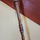 Walking Stick - POSEIDON - 61" White Oak - Brown Crocodile grip with custom display stand