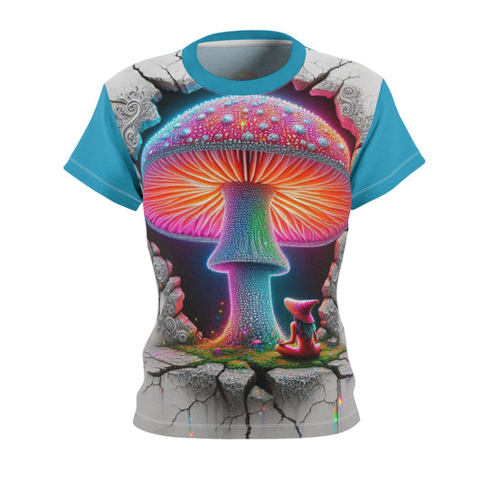 Conversations with Mycelium ~ Mushroom - Comfortable Women's Crew Neck Shirt ~ GnomePOP