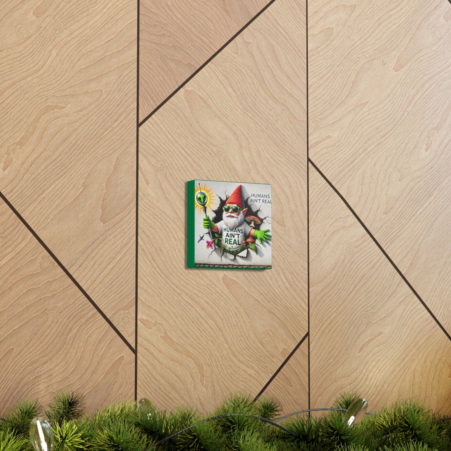 Snizzle the Prober of Myths - GnomePOP Gnome - 6x6 Canvas Gallery Wrap POP - Thick & Ready to Hang!