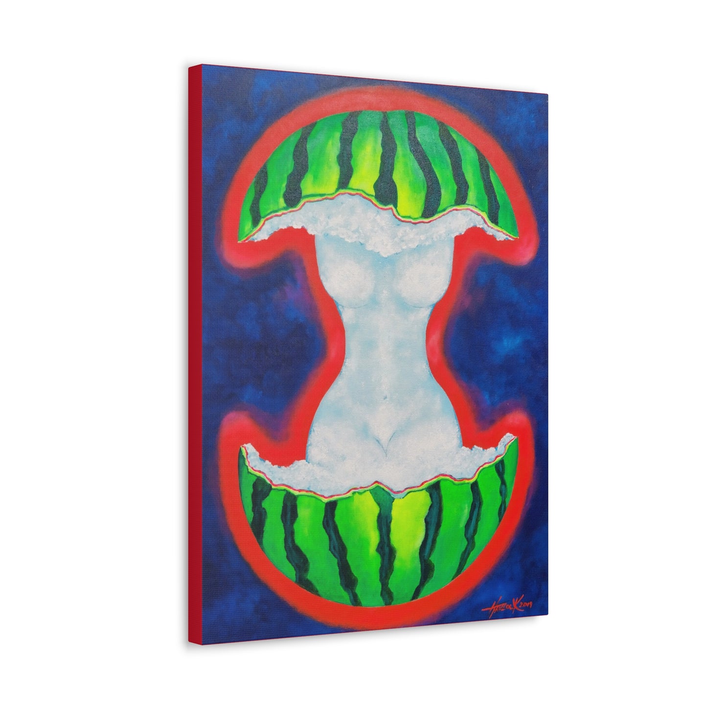 MELONY (Garden of Eve) - Canvas, Gallery Wrapped - 18" x 24" x 1.25" - Alchemic Anatomy Series - Ready to Hang!