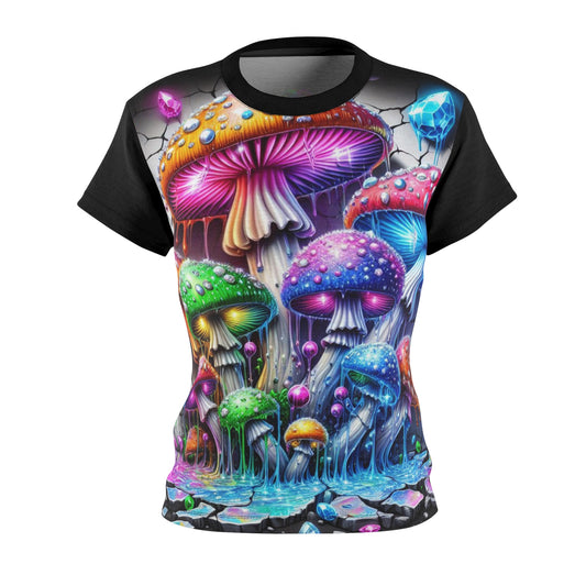 Spores of the Forgotten Dream ~ Mushroom - Comfortable Women's Crew Neck Shirt ~ GnomePOP