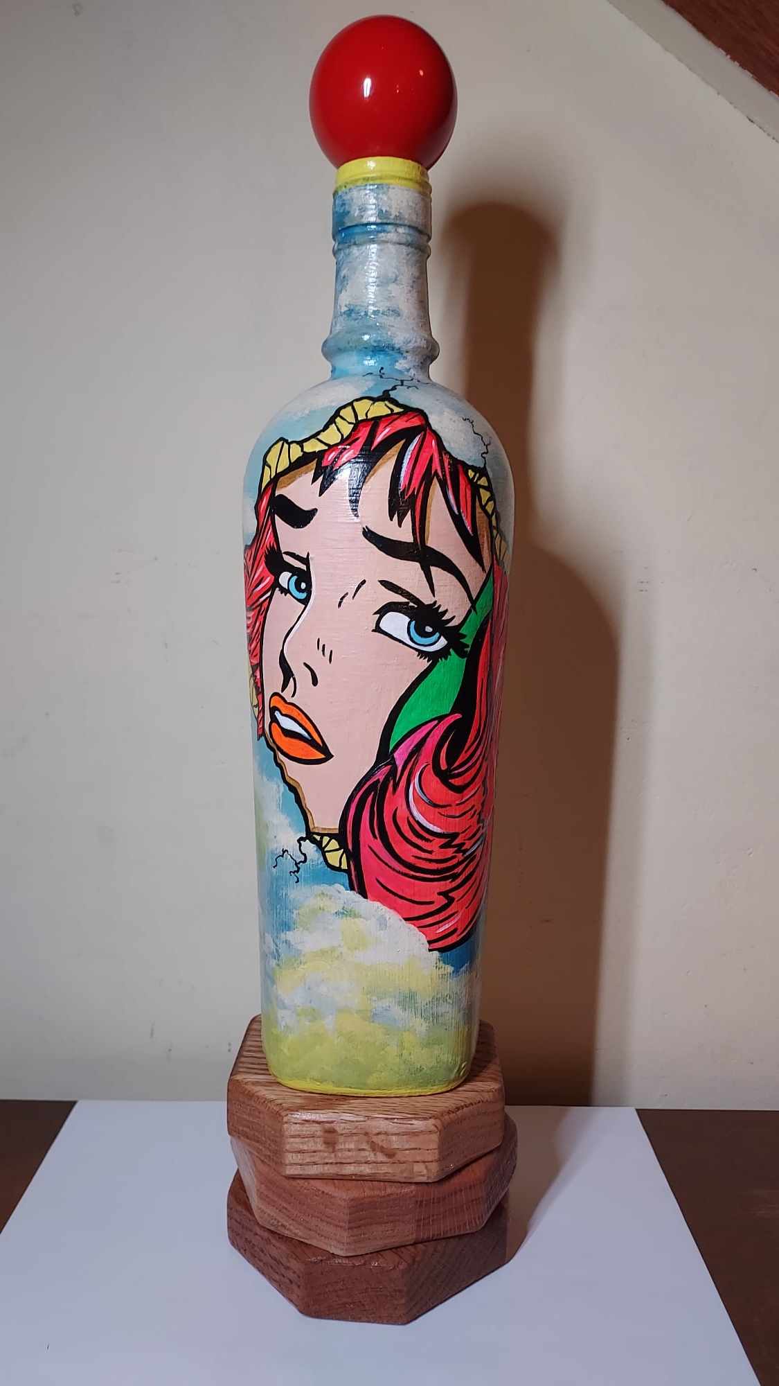 Popademic - DAPHNE DIVINE - Original Painted Bottle - Joey & Rhonda Havlock