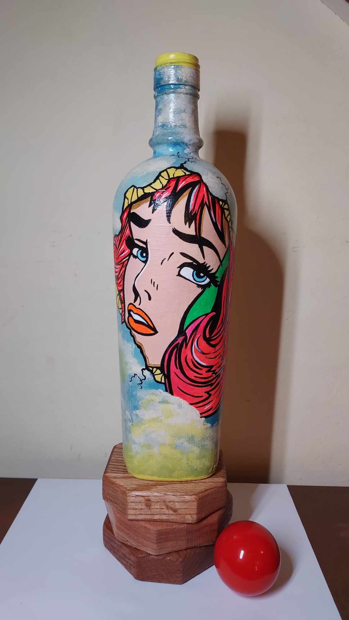 Popademic - DAPHNE DIVINE - Original Painted Bottle - Joey & Rhonda Havlock