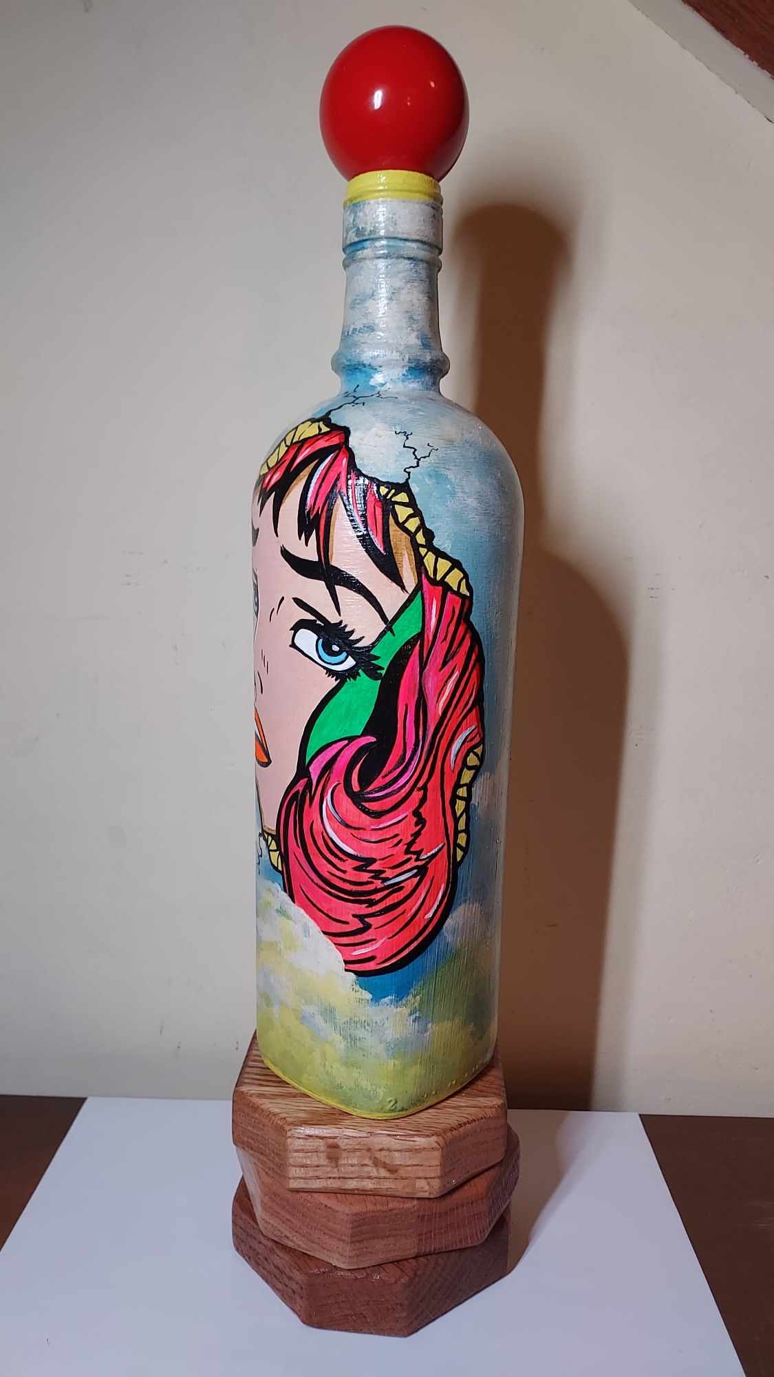 Popademic - DAPHNE DIVINE - Original Painted Bottle - Joey & Rhonda Havlock