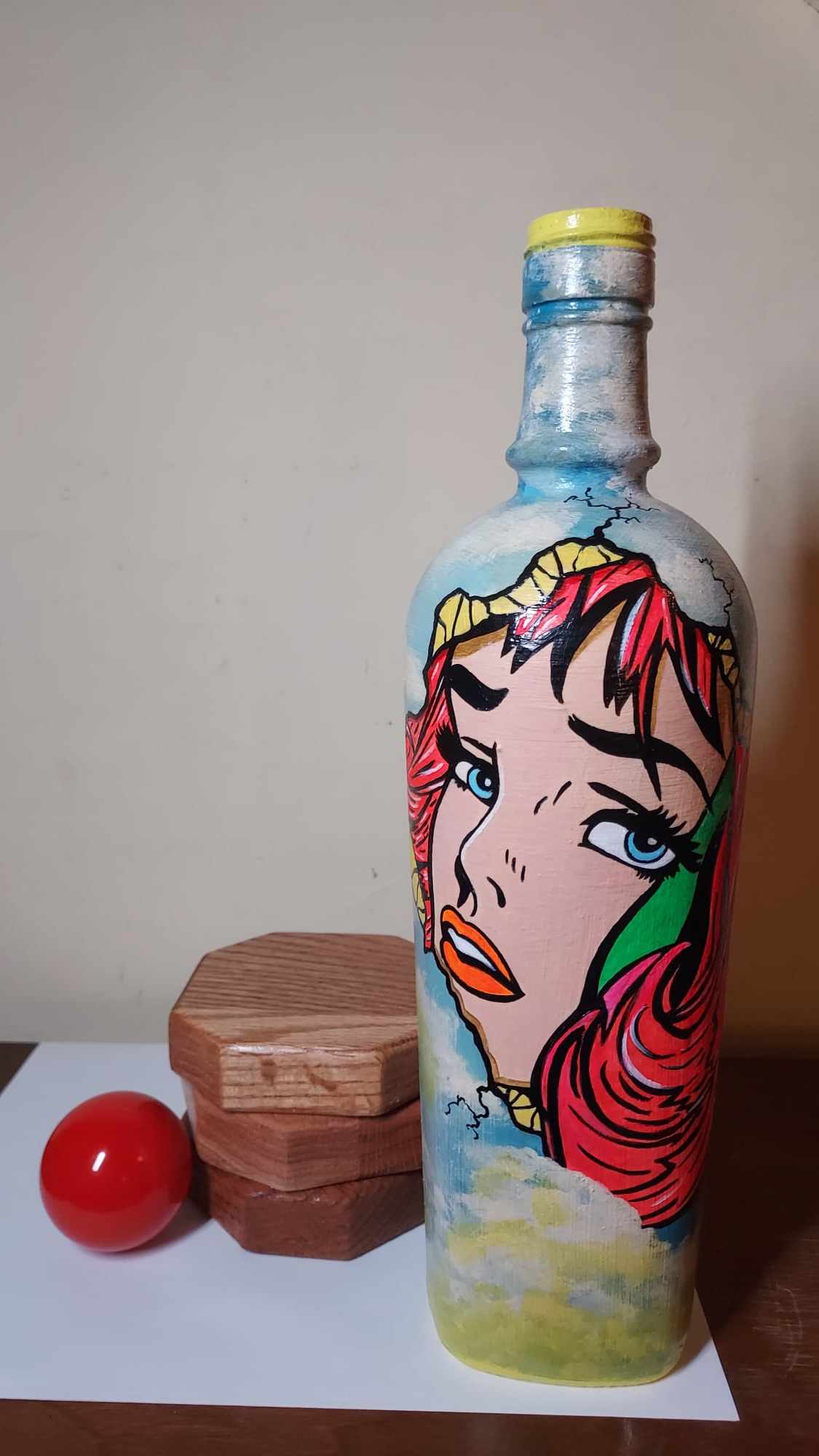 Popademic - DAPHNE DIVINE - Original Painted Bottle - Joey & Rhonda Havlock