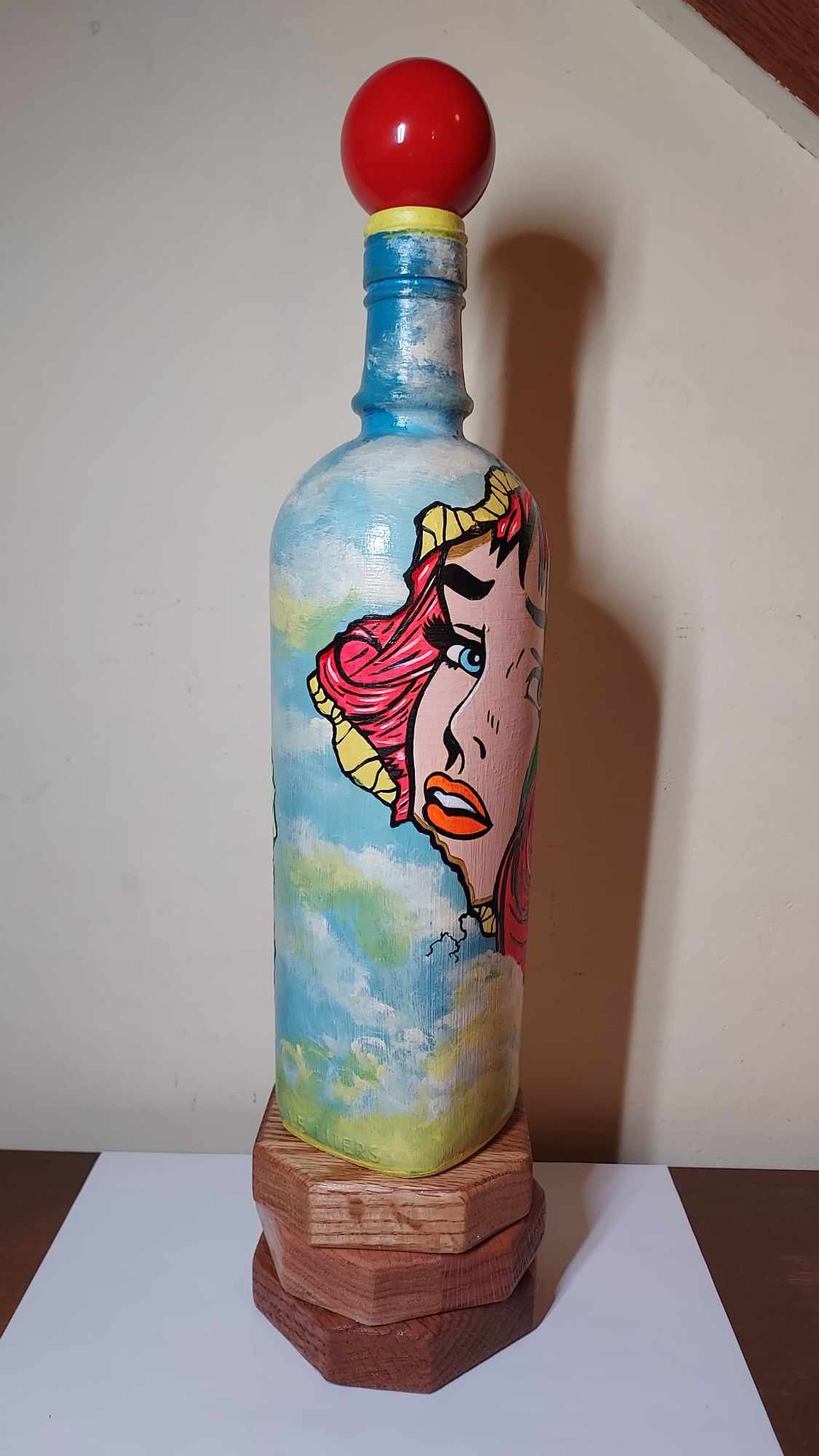 Popademic - DAPHNE DIVINE - Original Painted Bottle - Joey & Rhonda Havlock