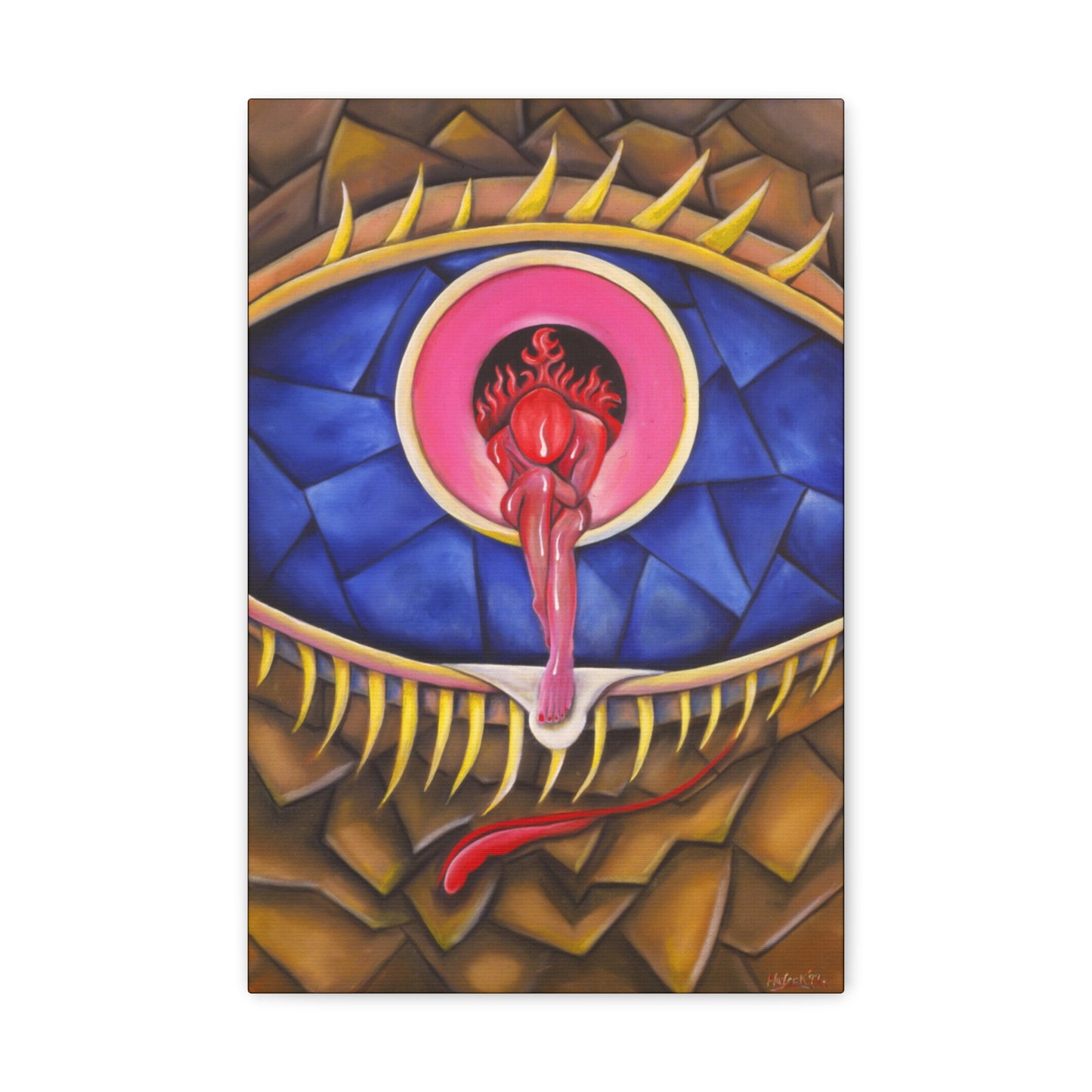 Blood, Sweat & Tears - Canvas, Gallery Wrapped -  8" x 10" x 1.25" - Surrealism Series - Ready to Hang!