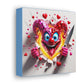 Foolsfacets Crystal Jesters Blade Dance - GnomePOP Jester - 6x6 Canvas Gallery Wrap POP - Thick & Ready to Hang!