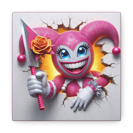 Spectracraze Revelry - GnomePOP Jester - 6x6 Canvas Gallery Wrap POP - Thick & Ready to Hang!