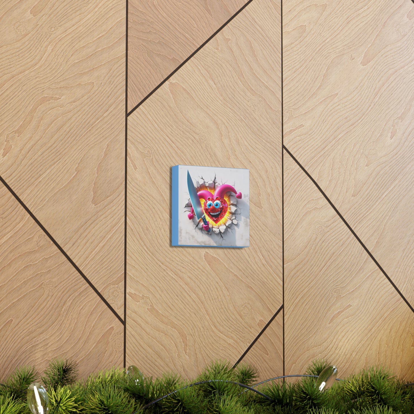 Prismatic Paradox Jesters Crystal Night Carnival - GnomePOP Jester - 6x6 Canvas Gallery Wrap POP - Thick & Ready to Hang!