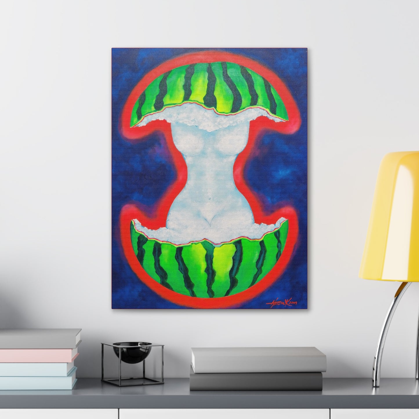 MELONY (Garden of Eve) - Canvas, Gallery Wrapped - 18" x 24" x 1.25" - Alchemic Anatomy Series - Ready to Hang!