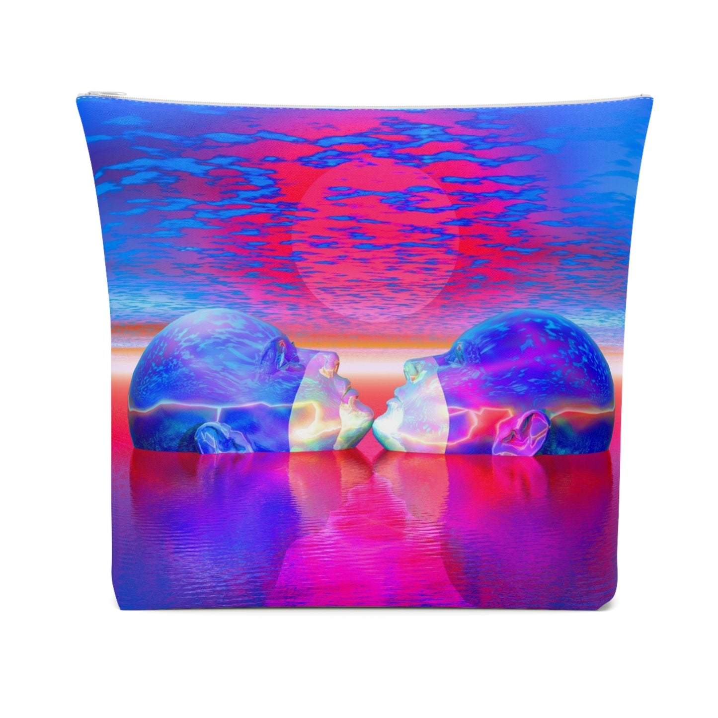 Captured Calm Mind Kiss - Canvas Cosmetic Bag