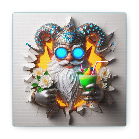 The Legendary Klorm - GnomePOP Jester - 6x6 Canvas Gallery Wrap POP - Thick & Ready to Hang!