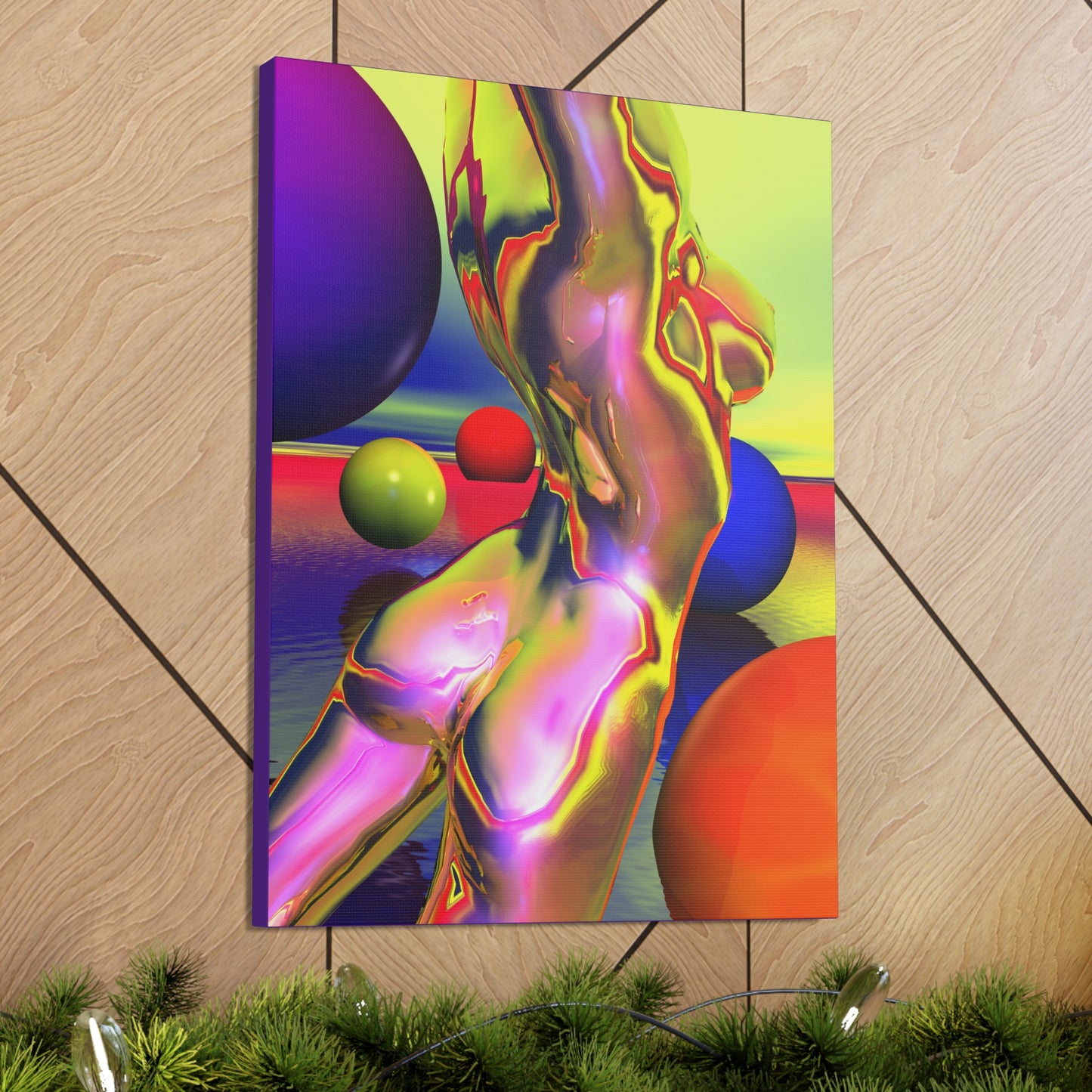 Lavender Friction - Canvas, Gallery Wrapped - 18" x 24" x 1.25" - Alchemic Anatomy Series - Ready to Hang!