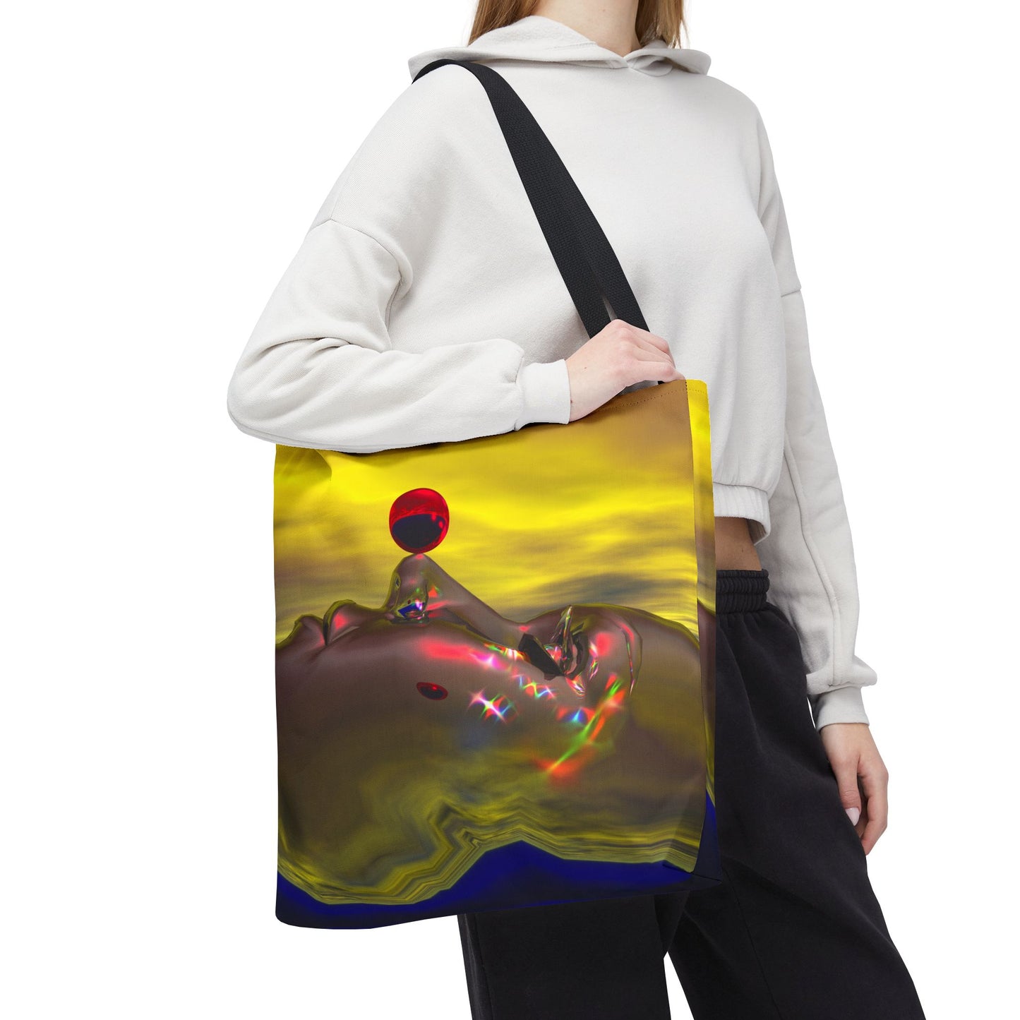 A Quiet Mind Imagining Time - Large 18" Tote Bag