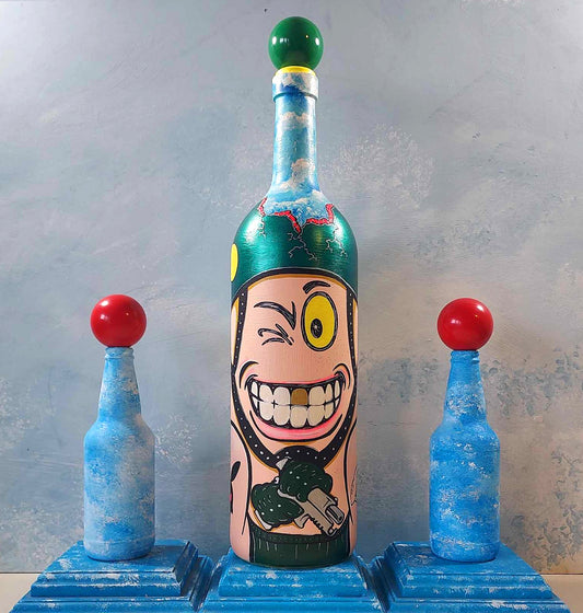 Popademic - BUBBA BOOM - Original Painted Bottle - Joey & Rhonda Havlock