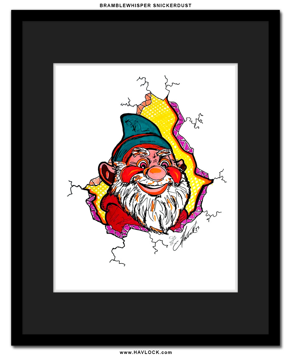 Bramblewhisper Snickerdust - Original Drawing - Cracked Gnome Chronicles