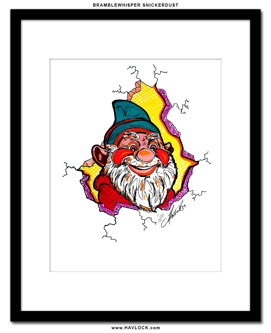 Bramblewhisper Snickerdust - Original Drawing - Cracked Gnome Chronicles