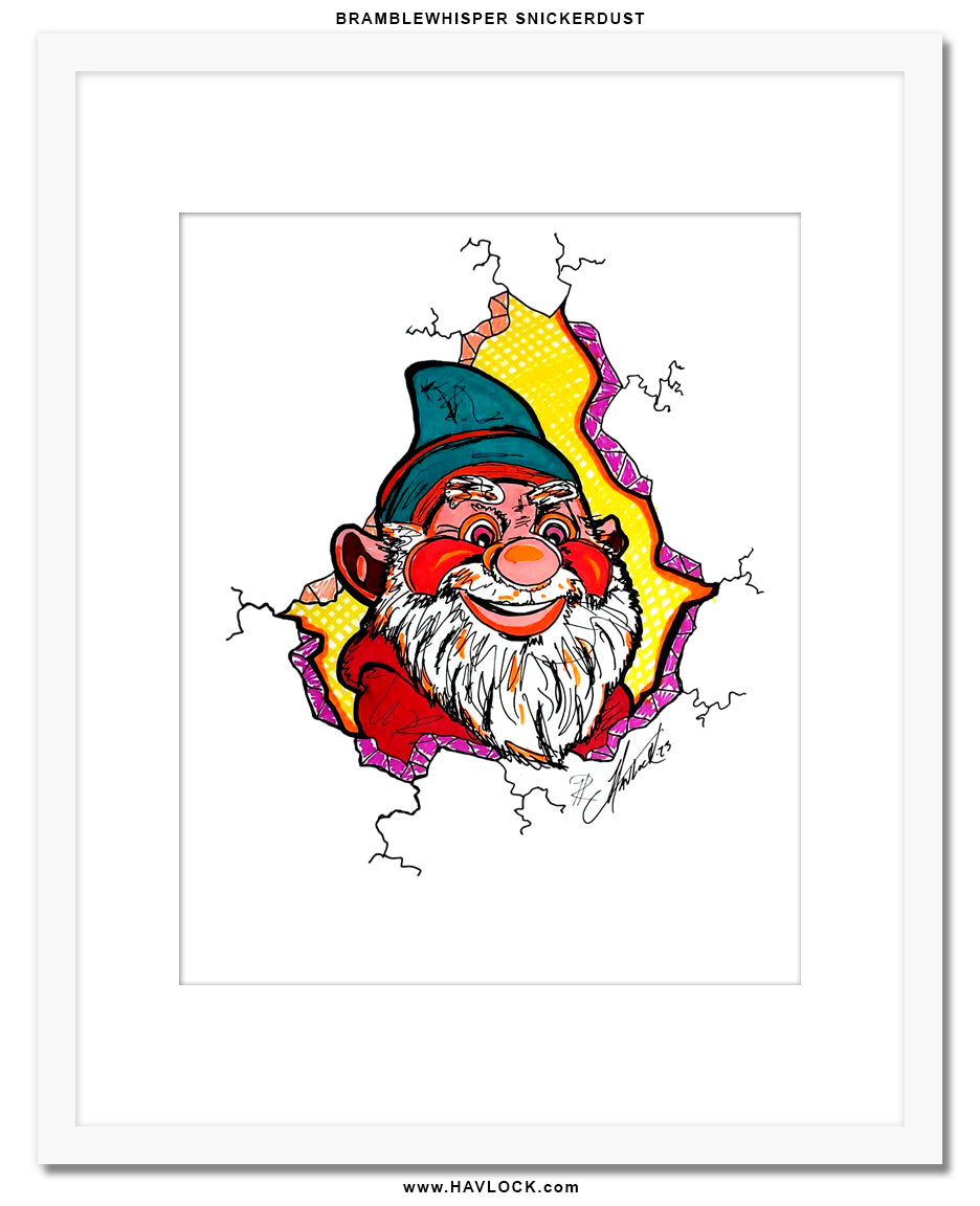 Bramblewhisper Snickerdust - Original Drawing - Cracked Gnome Chronicles